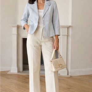 Tribal black and white pinstripe Textured Blazer